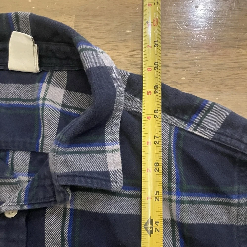 The North Face Shirt Mens XL Blue White Plaid Flannel‎ Button Up Outdoor